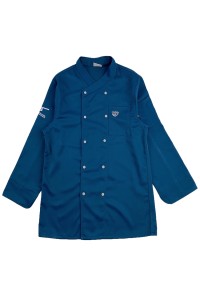 訂製長袖男裝酒店廚師服     設計繡花logo廚師服    廚房   火鍋   餐飲   廚師工作服   烘焙     KI116 45度照